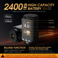 Ambition Soldier 270 Wireless Tattoo Machine, 270 g.cm Torque Brushless Motor Cordless Tattoo Gun, Rotary Tattoo Cartridge Pen with Dual 2400mAh Touchscreen Battery Supply for Artists - Image 7