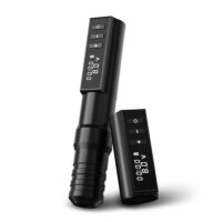 Wireless Tattoo Gun - Rotary Tattoo Cartridge Pen Custom Coreless Motor 2400mAh Power Supply Digital LED Display Professional for Tattoo Artist