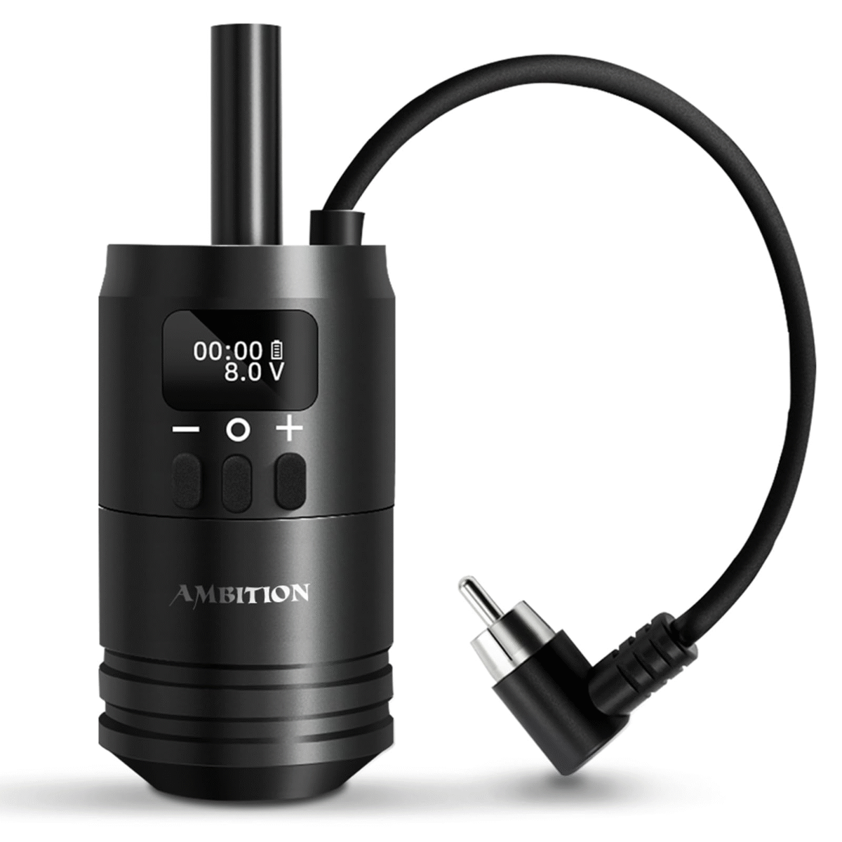 Ambition 2 in 1 Tattoo Battery Grip - Wireless Control Handle Power Supply Electric Digital Display 1600mAh Special Needle Grip RCA Interface for Rotary Tattoo Machine - Image 2