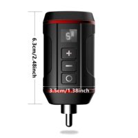 Tattoo Power Supply - Ambition Professional Mini Portable RCA Wireless Tattoo 1800mAh Lithium Battery Power Supply with LED Digital Display for Rotary Tattoo Pen Machine Gun - Image 3