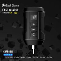 Tattoo Power Supply - Ambition Professional Mini Portable RCA Wireless Tattoo 1800mAh Lithium Battery Power Supply with LED Digital Display for Rotary Tattoo Pen Machine Gun - Image 10