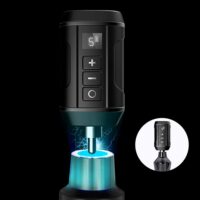 Tattoo Power Supply - Ambition Professional Mini Portable RCA Wireless Tattoo 1800mAh Lithium Battery Power Supply with LED Digital Display for Rotary Tattoo Pen Machine Gun - Image 6