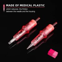 Ambition 20Pcs Disposable Tattoo Cartridge Needles Bugpin 1RL - 0.25MM Permanent Makeup Eyebrows Eyeliner Lips & SMP Tattoo Cartridge Supplies for Rotary Tattoo Pen Machine (0801RL) - Image 5