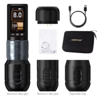 Ambition Soldier 270 Wireless Tattoo Machine, 270 g.cm Torque Brushless Motor Cordless Tattoo Gun, Rotary Tattoo Cartridge Pen with Dual 2400mAh Touchscreen Battery Supply for Artists - Image 5