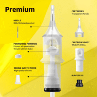 Tattoo Cartridge Needles #10 Bugpin 3 Round Liner X-Taper 20PCS with Membrane Professional Disposable EN05S-20-1003RL - Image 3