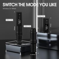 Wireless Tattoo Gun - Rotary Tattoo Cartridge Pen Custom Coreless Motor 2400mAh Power Supply Digital LED Display Professional for Tattoo Artist - Image 5