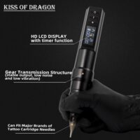Wireless Tattoo Gun - Rotary Tattoo Cartridge Pen Custom Coreless Motor 2400mAh Power Supply Digital LED Display Professional for Tattoo Artist - Image 4
