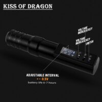 Wireless Tattoo Gun - Rotary Tattoo Cartridge Pen Custom Coreless Motor 2400mAh Power Supply Digital LED Display Professional for Tattoo Artist - Image 9