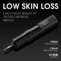 Wireless Tattoo Gun - Rotary Tattoo Cartridge Pen Custom Coreless Motor 2400mAh Power Supply Digital LED Display Professional for Tattoo Artist - Image 10
