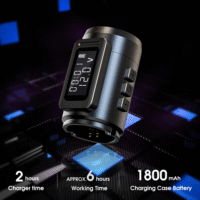 Ambition MARS-U Wireless Tattoo Machine with Adjustable Stroke - Rotary Cartridge Tattoo Machine Pen with Extra 1800mAh Power Coreless Motor Digital LED Display for Professional Tattoo Artist - Image 6