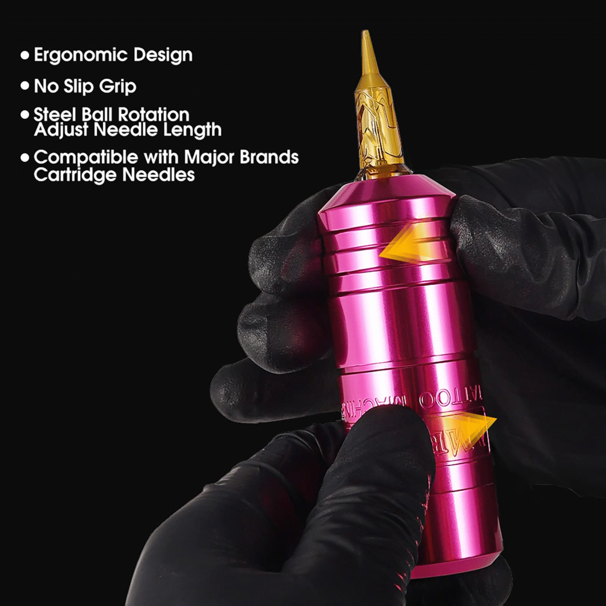 Ambition Torped 32mm Rotary Tattoo Machine Short Pen with Brushless Motor Professional Cartridges Tattoo Gun with RCA Cord for Tattoo Artists - Image 4