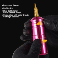 Ambition Torped 32mm Rotary Tattoo Machine Short Pen with Brushless Motor Professional Cartridges Tattoo Gun with RCA Cord for Tattoo Artists - Image 4