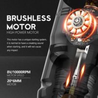Ambition Lutin Rotary Tattoo Gun with Straight Drive Bar - Short Tattoo MachinePen with Brushless Motor Strong Power Low Vibration with RCA Cord for Professional Tattoo Artist - Image 9