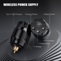Wireless Tattoo Power Supply Rechargeable Cordless Tattoo Battery Pack 1500mAh RCA Connector LED Digital Display for Rotary Tattoo Pen Machine - Image 8