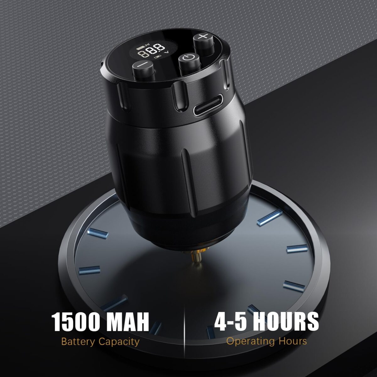Wireless Tattoo Power Supply Rechargeable Cordless Tattoo Battery Pack 1500mAh RCA Connector LED Digital Display for Rotary Tattoo Pen Machine - Image 9