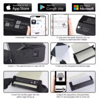 Portable Wireless Tattoo Printer Thermal Printer Transfer Blue Tooth USB Mobile Machine Text PDF Document Maker - Image 6