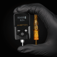 Tattoo Power Supply - Ambition Kuark Mini Wireless Portable RCA Tattoo 2400mAh Lithium Battery Pack with LED Digital Display for Rotary Tattoo Machine - Image 6