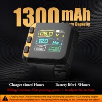 Tattoo Power Supply - Ambition S2 Touch Screen Tattoo Battery Wristband,1600mAh Portable Supply RCA Tattoo with LCD Touch Display Lithium Battery for Rotary Tattoo - Image 8