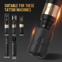 Ambition Soldier P2 Disposable Tattoo Grips - 12Pcs 38mm Professional Tattoo Rubber Grip Cover with Click Adjust System Supply for Rotary Soldier, Zetton, Torped & Shura Tattoo Pen Machine Gun - Image 2