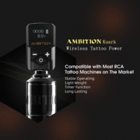 Tattoo Power Supply - Ambition Kuark Mini Wireless Portable RCA Tattoo 2400mAh Lithium Battery Pack with LED Digital Display for Rotary Tattoo Machine - Image 7