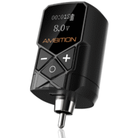 Tattoo Power Supply - Ambition Kuark Mini Wireless Portable RCA Tattoo 2400mAh Lithium Battery Pack with LED Digital Display for Rotary Tattoo Machine - Image 9