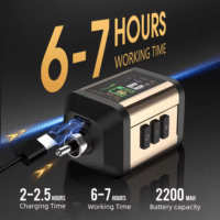 Ambition Lutin Rotary Tattoo Machine with 2Pcs Korall Tattoo Power Supply 2200mAh Straight Drive Bar - Wireless Tattoo Machine Short Tattoo Pen with Brushless Motor with RCA Cord for Tattoo Artist - Image 8