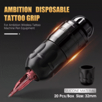 Ambition Lutin Rotary Tattoo Machine with 2Pcs Korall Tattoo Power Supply 2200mAh Straight Drive Bar - Wireless Tattoo Machine Short Tattoo Pen with Brushless Motor with RCA Cord for Tattoo Artist - Image 9