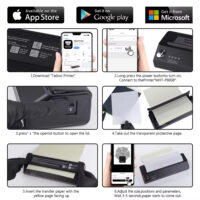 Portable Wireless Tattoo Printer Thermal Printer Transfer Blue Tooth USB Mobile Machine Text PDF Document Maker - Image 11