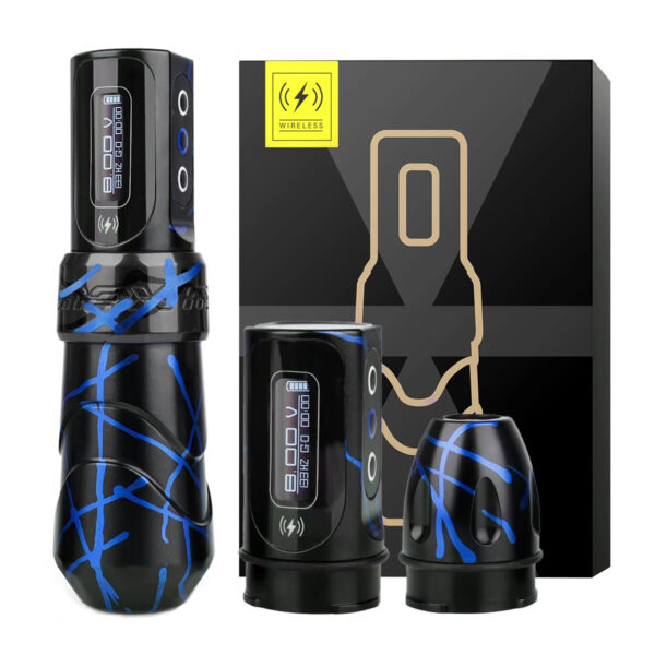 Flux MAX wireless tattoo machine pen with coreless motor and dual batteries