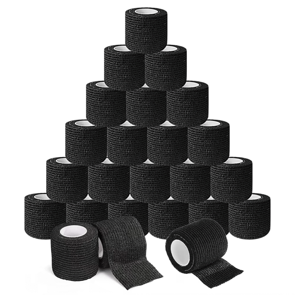 black self adhesive tattoo grip cover bandages bulk pack for artists