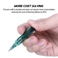 20 pcs ballpoint tattoo cartridge needle safe, realistic practice for tattoo artists & beginners
