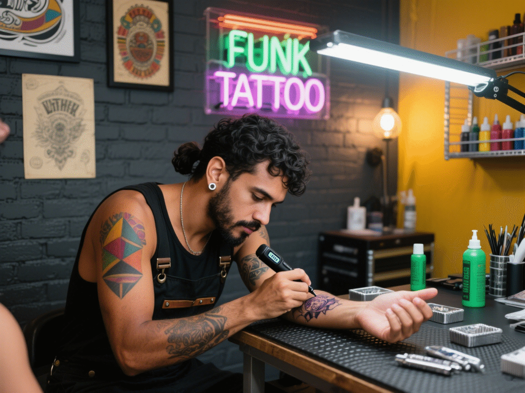 Tattoo artist reviewing the best cartridge needles for professional use - YOUNGLIFE Supply