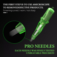 20pcs/ink cartridge tattoo needle rl/rm round bush disposable safety tattoo needle 0.35mm safety tattoo needle supplies
