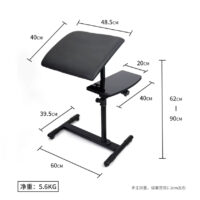 Tattoo Arm Rest with Adjustable Height and Side Tray - Full View of Professional Tattoo Workstation