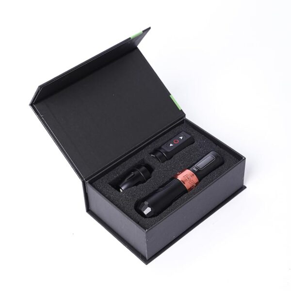 wireless tattoo pen with LED display, adjustable voltage for professional linework and shading