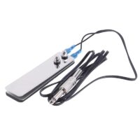 Stainless steel tattoo foot pedal switch with cable and plug for tattoo machine control