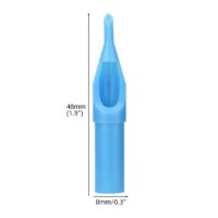 disposable sterile tattoo tips in multiple sizes, EO-sterilized for professional tattoo machines