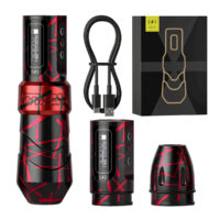 flux max wireless tattoo machine pen (4.0mm stroke, 2 batteries, coreless motor)