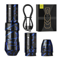 flux max wireless tattoo machine pen (4.0mm stroke, 2 batteries, coreless motor)