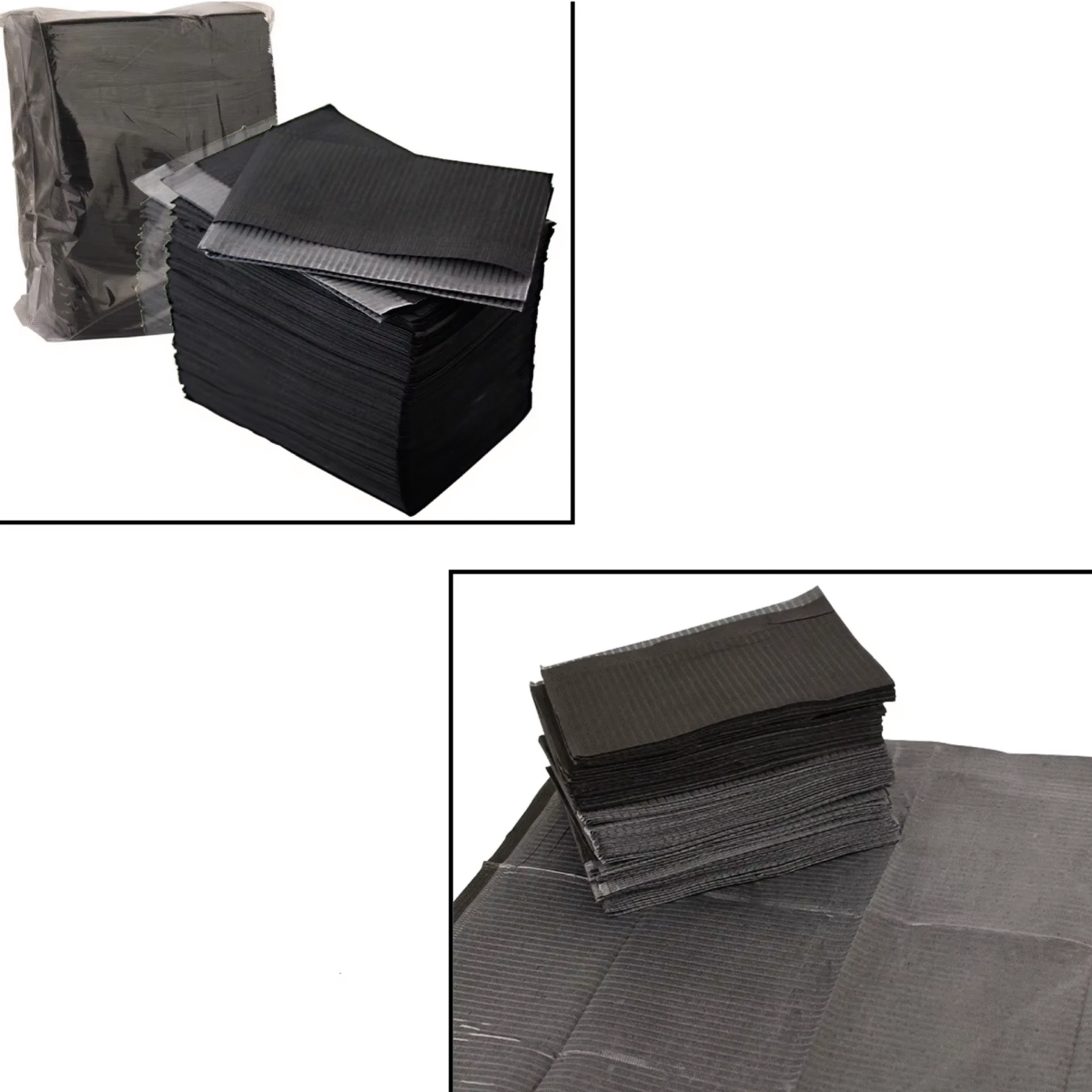 black one time tattoo cleaning wipes pad disposable dental piercing bibs waterproof sheets paper tattoo accessories