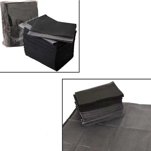 black one time tattoo cleaning wipes pad disposable dental piercing bibs waterproof sheets paper tattoo accessories