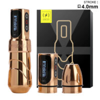 flux max wireless tattoo machine pen (4.0mm stroke, 2 batteries, coreless motor)
