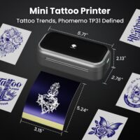 mini tattoo stencil printer bluetooth, portable, high precision for tattoo artists