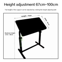 Tattoo Arm Rest with Adjustable Height and Side Tray - Full View of Professional Tattoo Workstation