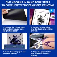 portable tattoo stencil printer bluetooth, high definition, easy operation