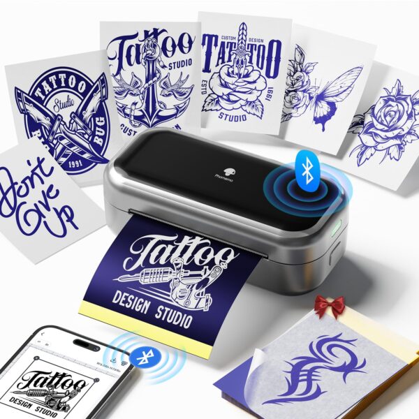 mini tattoo stencil printer bluetooth, portable, high precision for tattoo artists