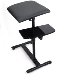 Tattoo Arm Rest with Adjustable Height and Side Tray - Full View of Professional Tattoo Workstation