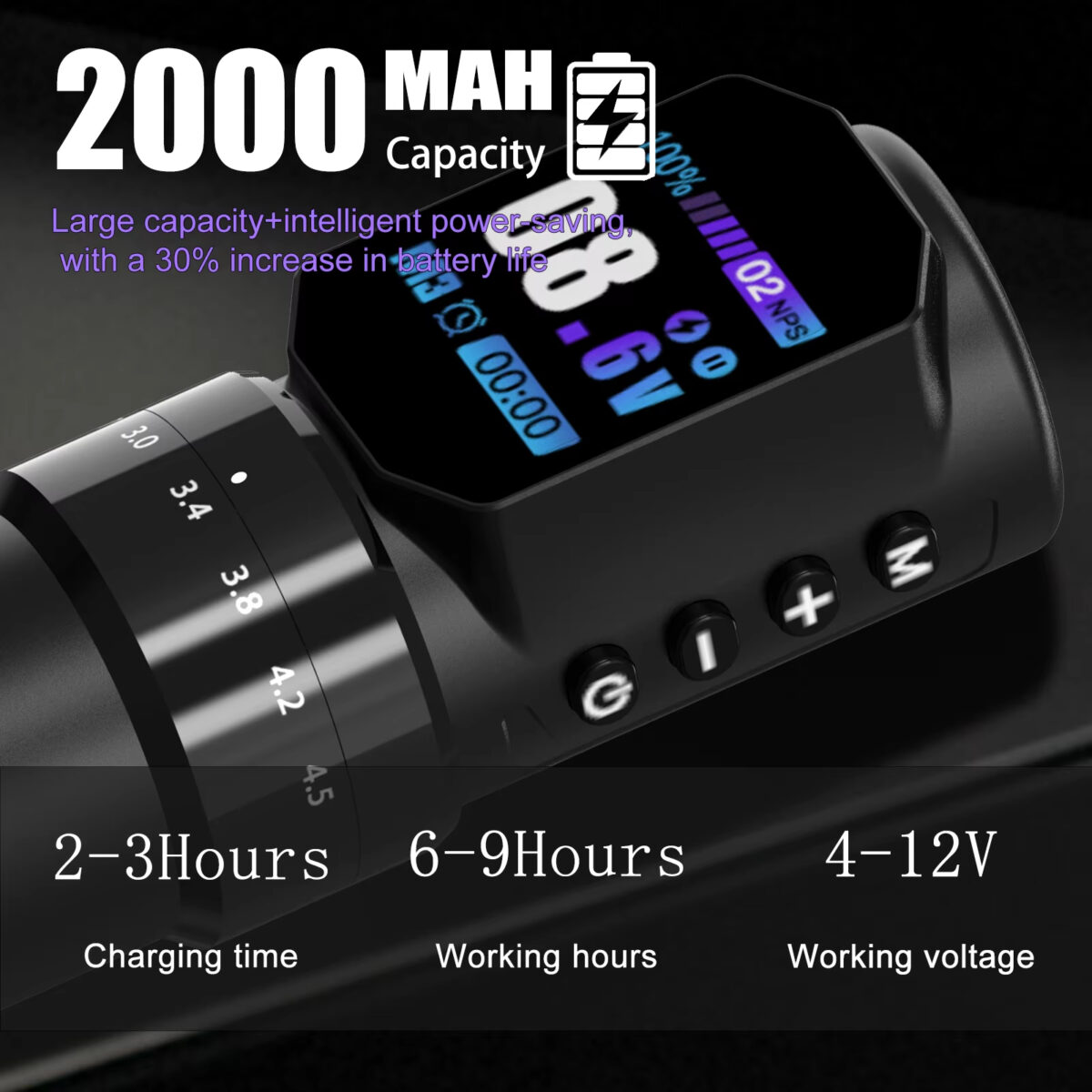 Professional Wireless Tattoo Pen – Long Battery Life & Adjustable Settings