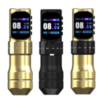 professional tattoo machine with 2000mah battery, adjustable needle stroke (2.3 4.5mm) for eyebrow, eyeliner, lip, hairline tattoos
