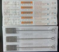 304 medical grade stainless steel 0.3mm/0.35mm rm disposable tattoo needles 30pcs/box, individual sterile packaging, fda approved, sharp & durable for tattoo machines, hypoallergenic